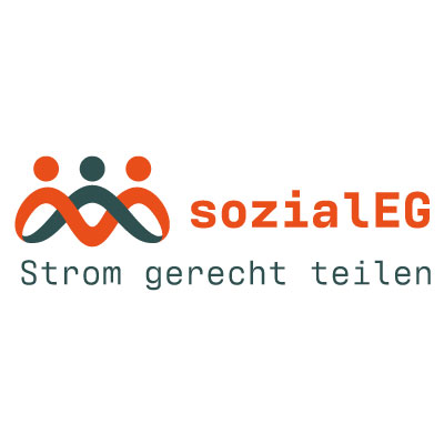 Logo der sozialEG mit dem Untertitel Strom gerecht teilen